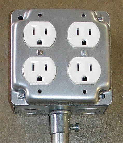 metal boxes 2x2x1|duplex receptacle outlet box.